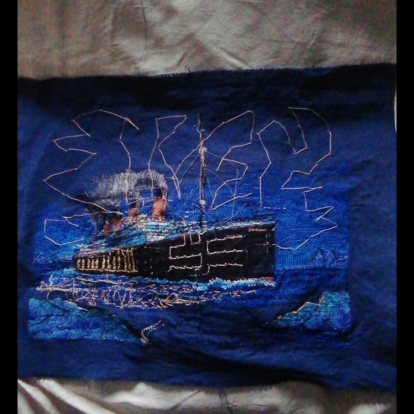Titanic cross-stitched image - Picture 3 of 6